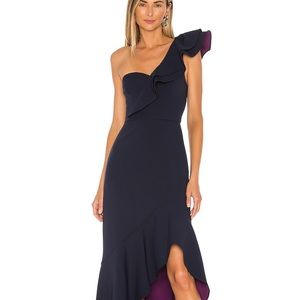 Brand new BCBG one shoulder ruffle dress size 4